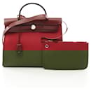 Hermes Toile Military/Vache Hunter Herbag Zip PM Handbag 082268CK Stamp C (2018) - Hermès