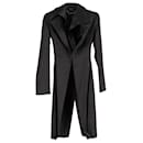 Alexander McQueen Long Coat in Black Silk - Alexander Mcqueen
