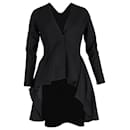 Alexander McQueen Asymmetric Blazer in Black Virgin Wool - Alexander Mcqueen