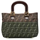 Fendi Brown Small Zucca Canvas Twins Tote