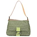 Fendi Brown Zucchino Canvas Mamma Forever