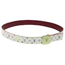 LOUIS VUITTON Multicolor Ceinture Care Belt 37.8"" White M9682 LV Auth 118241 - Louis Vuitton