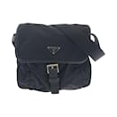 Prada Tessuto Triangle Logo Plate Messenger Bag