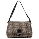 Fendi Brown Zucchino Canvas Mamma Forever