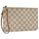 LOUIS VUITTON Damier Azur Neverfull MM Pouch LV Auth 118236 - Louis Vuitton