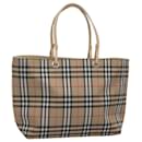 BURBERRY Nova Check Hand Bag Nylon Beige Auth BA1173 - Burberry