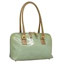 FENDI Zucchino Canvas Hand Bag Enamel Light Blue Gold Auth 117743 - Fendi