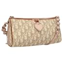 Christian Dior Trotter Romantic Shoulder Bag PVC Beige Silver Auth 117916