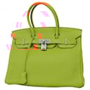 Hermes Birkin 30 Handbag in Orange Togo Leather - Hermès