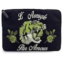 Black Nylon L'Aveugle Par Amour Laptop Computer Case - Gucci