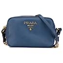 Prada Blue Saffiano Lux Camera Bag
