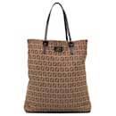 Fendi Brown Zucchino Canvas Tote