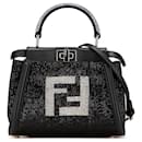 Fendi Black Mini Leather Beaded Peekaboo Iconic