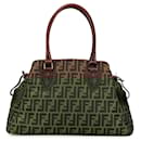 Fendi Brown Zucca Canvas Etniko Handbag