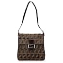 Fendi Brown Zucca Canvas Shoulder Bag