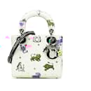 Dior White Mini Calfskin Pixel Zodiac Lady Dior