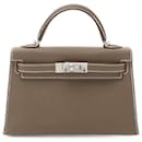 Hermes Mini Kelly 2 Etoupe Handbag - Hermès
