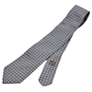 Hermes Gray Silk Cravat - Hermès