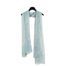Louis Vuitton Etole Les Decors Parisiens au XIXe LV Light Blue Silk Muslin Stole Scarf