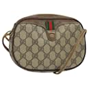 GUCCI GG Supreme Web Sherry Line Shoulder Bag PVC Leather Beige Gold Auth BA1092 - Gucci