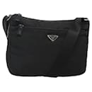 PRADA Shoulder Bag Nylon Black Silver Auth ep8753 - Prada