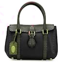 Fendi Black Mini Bicolor Leather Selleria Linda
