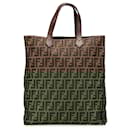 Fendi Brown Zucca Canvas Shopping Tote