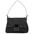 Fendi Black Zucca Canvas Mamma Forever