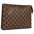 LOUIS VUITTON Damier Ebene Poche Toilette 26 Pouch N47543 LV Auth 120422 - Louis Vuitton