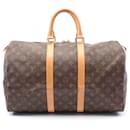 Louis Vuitton Monogram Keepall 45 Boston Bag Brown M41428