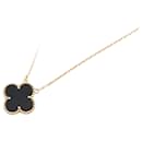 Collier Vintage Alhambra en Onyx en Or Jaune K18 de Van Cleef & Arpels