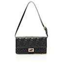 Fendi Leather Baguette FF Emboss Shoulder Bag 8M0498AAJDF0KUR