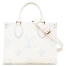 Louis Vuitton White Bicolor Monogram Empreinte Giant Onthego PM