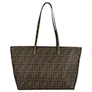 Fendi Brown Zucca Shoulder Tote Bag