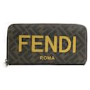 Fendi Brown PVC Long Wallet