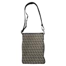 Fendi Vintage Zucchino Brown Canvas Pochette