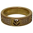 Fendi Fiz Gold Plated Band Ring