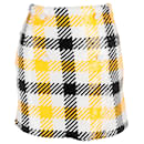  Rotate Birger Christensen Plaid Mini Skirt in Yellow Polyester - Autre Marque