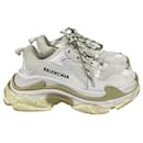 Balenciaga Triple S Sneakers in White Polyester