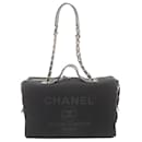 Chanel Deauville Canvas Leather Shoulder Bag