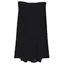 Alexander McQueen Pleated Midi Skirt in Black Polyester - Alexander Mcqueen