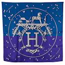 Hermès Blue Vif Argent Silk Scarf