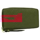 LOUIS VUITTON Monogram Empreinte Zippy Wallet Red M60737 LV Auth bs24693 - Louis Vuitton