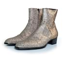 Saint Laurent, Glitter Wyatt boots viper night fw16