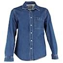 Acne Studios Blå Konst Denim Shirt in Blue Cotton