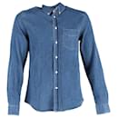 Acne Studios Isherwood Button Down Shirt in Blue Denim