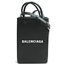 Balenciaga Shopping Phone Holder Leather 2way Shoulder Bag