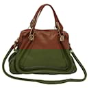 Chloe Paraty Hand Bag Leather 2way Brown Auth 116374 - Chloé