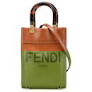 Fendi Brown Mini Leather Sunshine Shopper Tote
