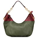 Fendi Sac Hobo Selleria en Cuir Rouge